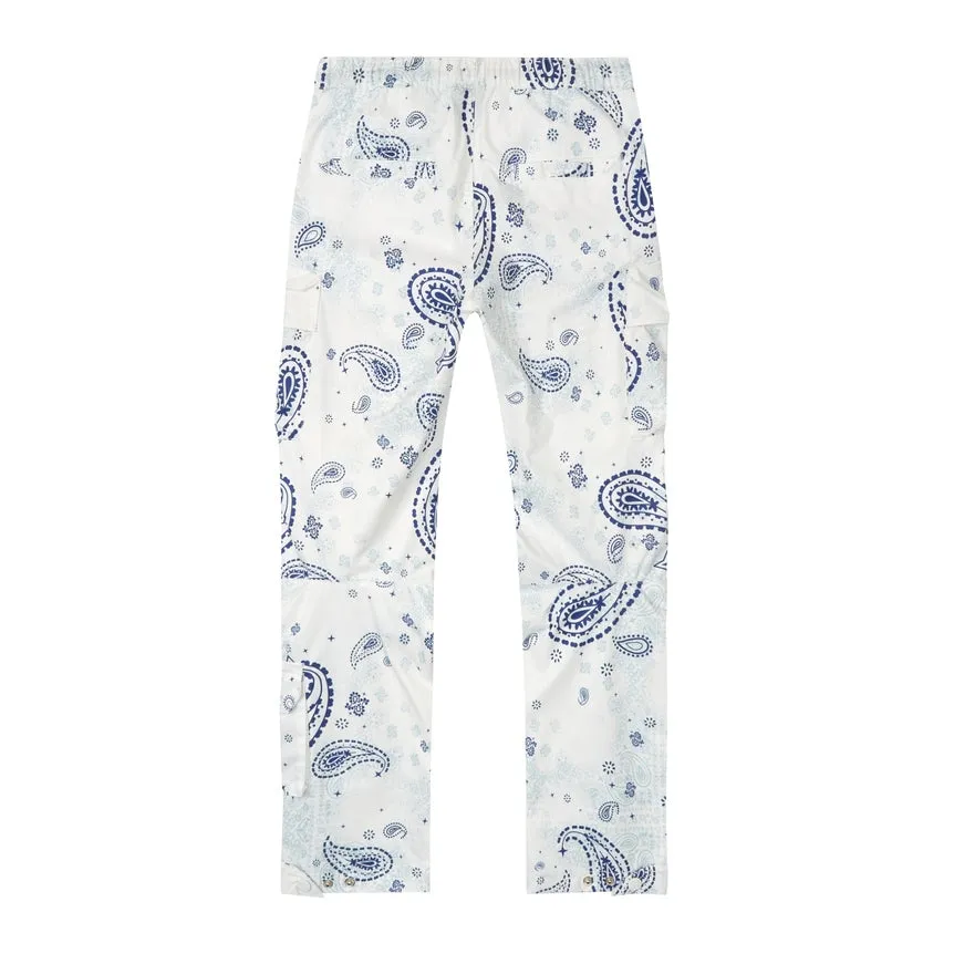 Paisley Utility Windbreaker Joggers - Blue