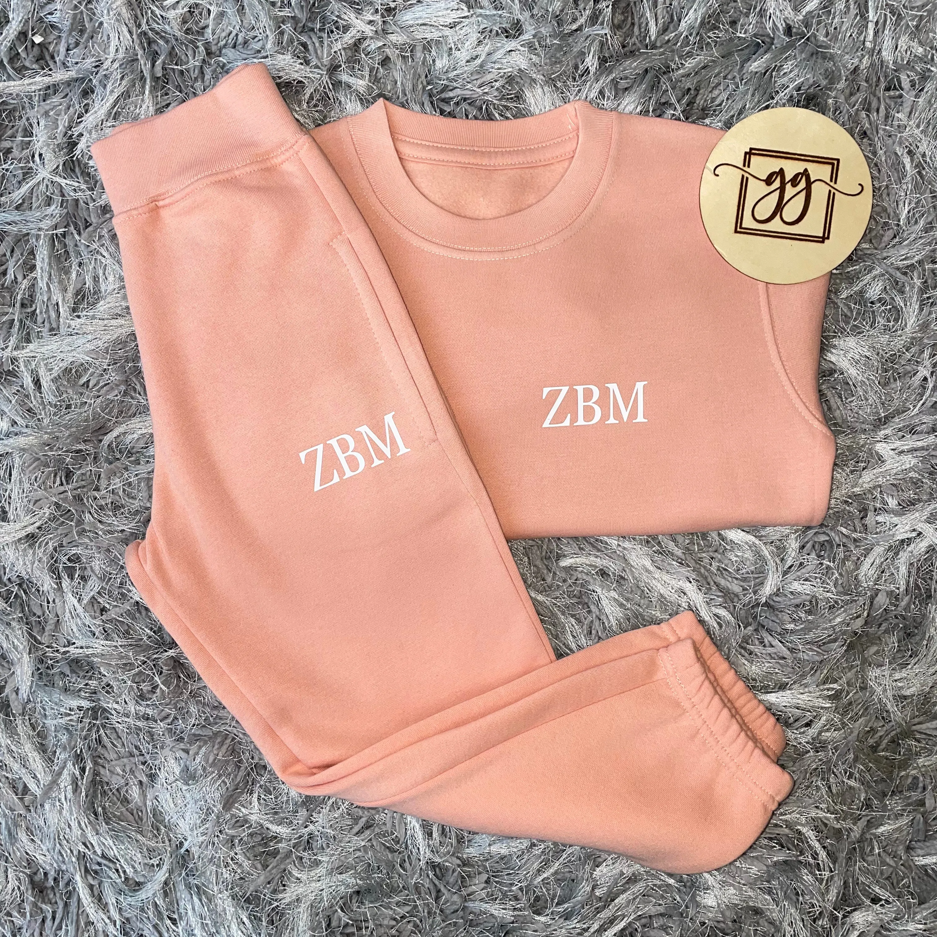 Personalised Dusty Pink Initial Tracksuit