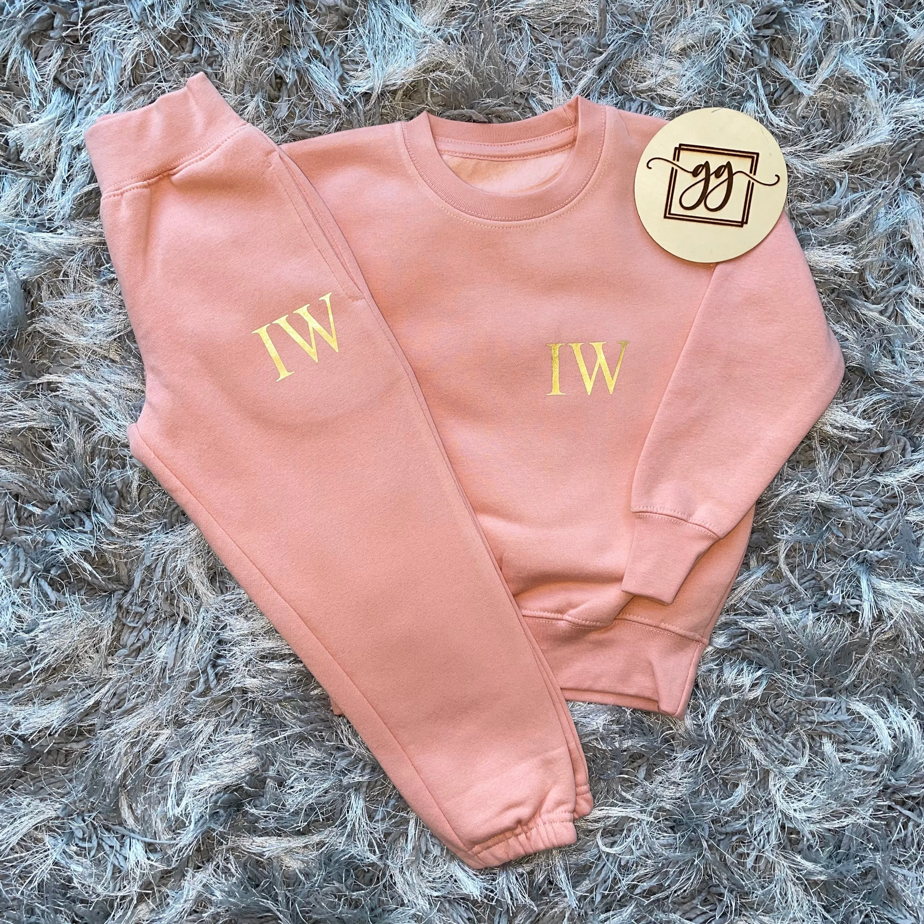 Personalised Dusty Pink Initial Tracksuit