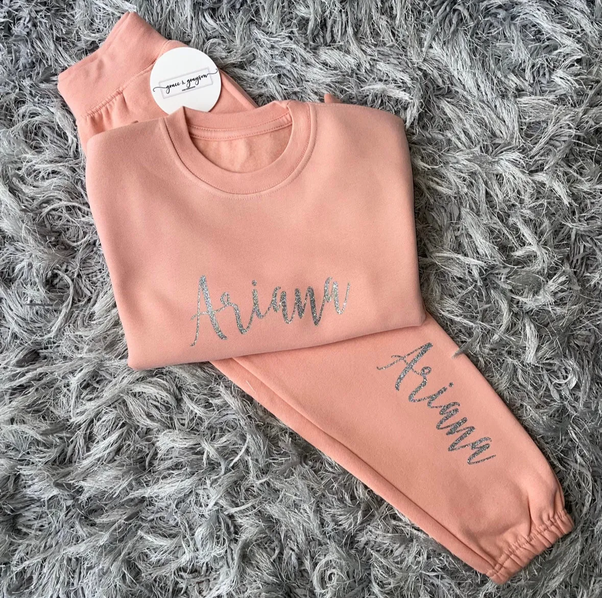 Personalised Dusty Pink Tracksuit