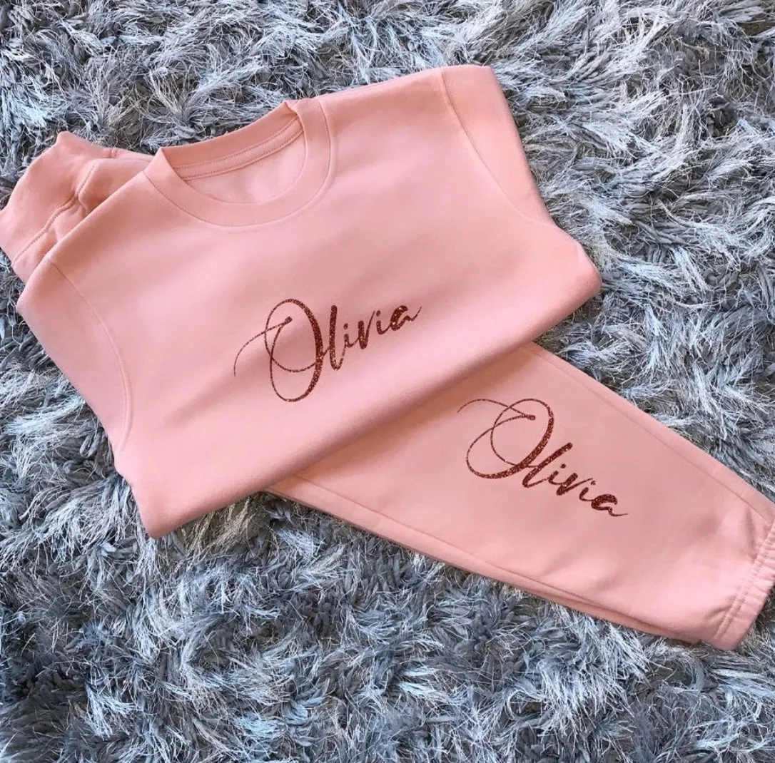 Personalised Dusty Pink Tracksuit