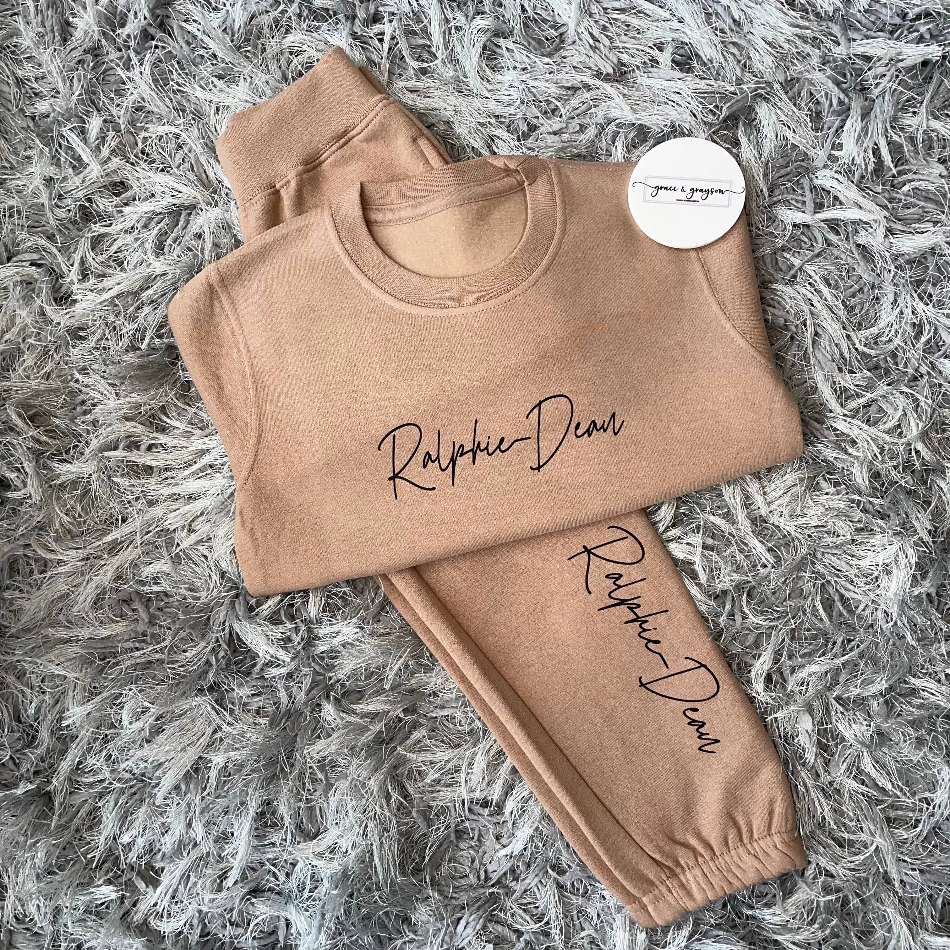 Personalised Warm Taupe Tracksuit