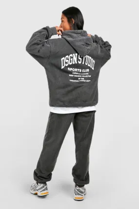 Petite Dsgn Studio Acid Wash Tracksuit