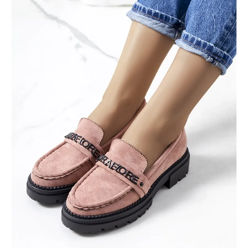 Pink moccasins tractor sole Gosens \