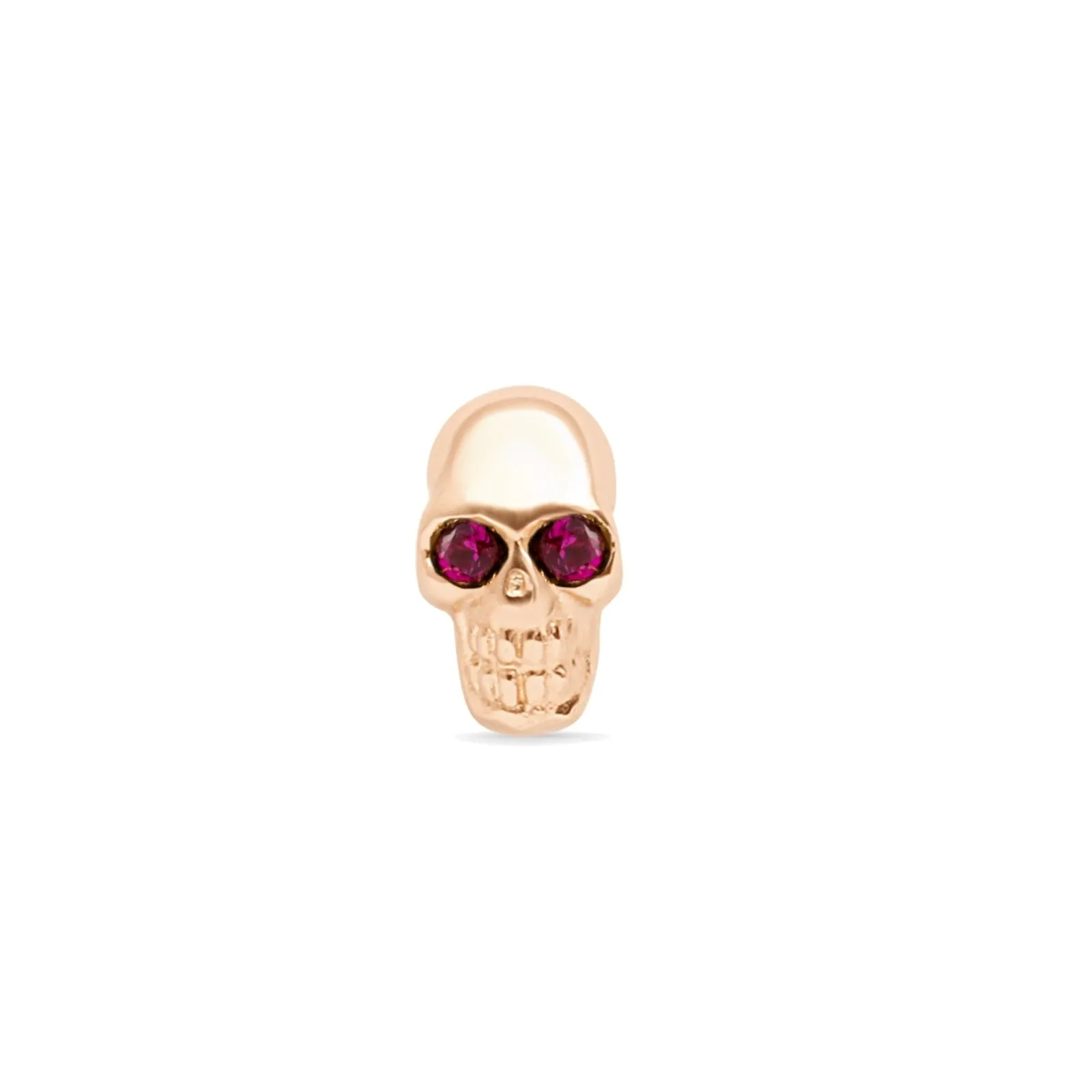 Ruby Skull Stud