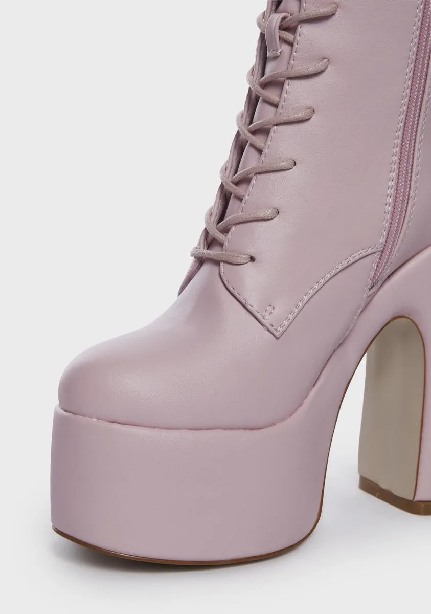 Platform Pink Boots