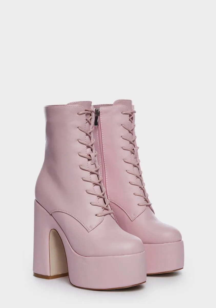 Platform Pink Boots