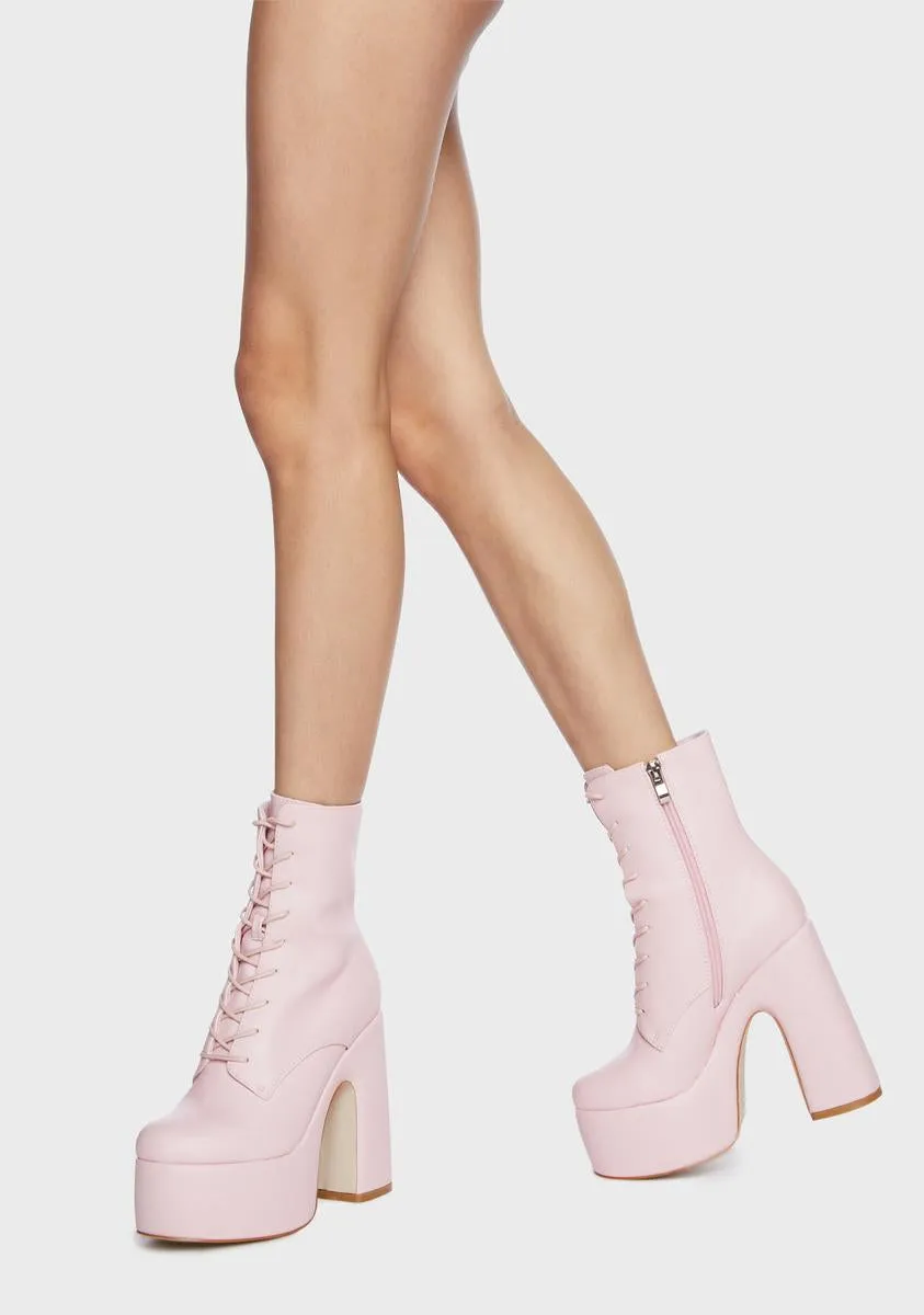 Platform Pink Boots