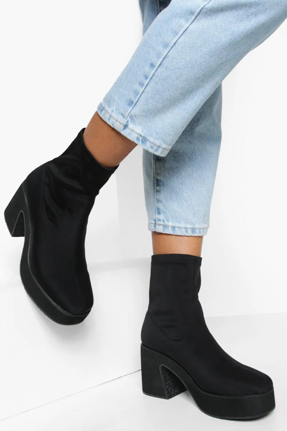 Platform Sock Boots