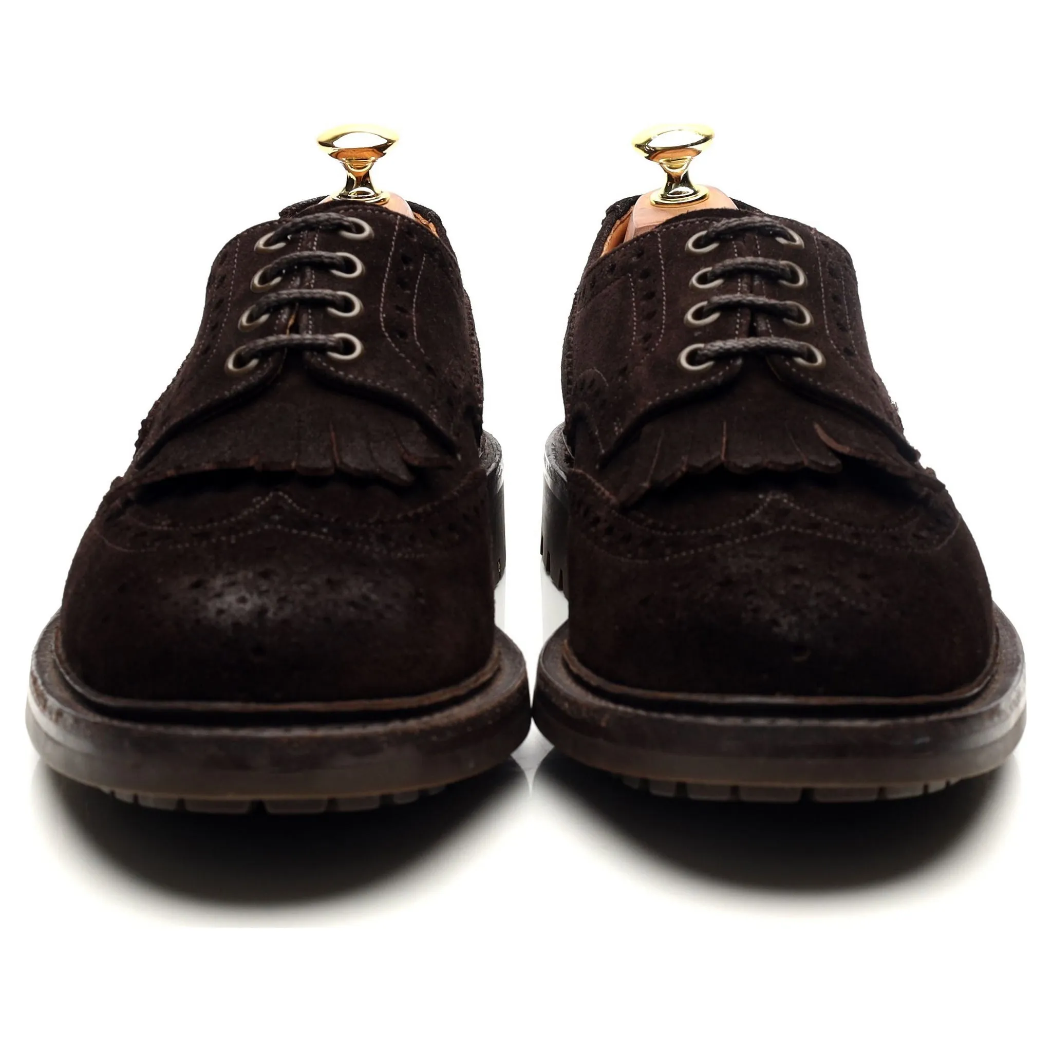 'Plowden' Dark Brown Suede Derby Brogues UK 8.5 G