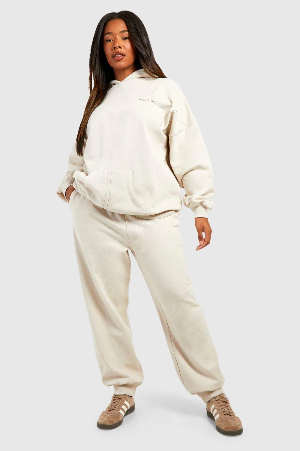 Plus Dsgn Studio Double Pocket Oversized Hooded Tracksuit