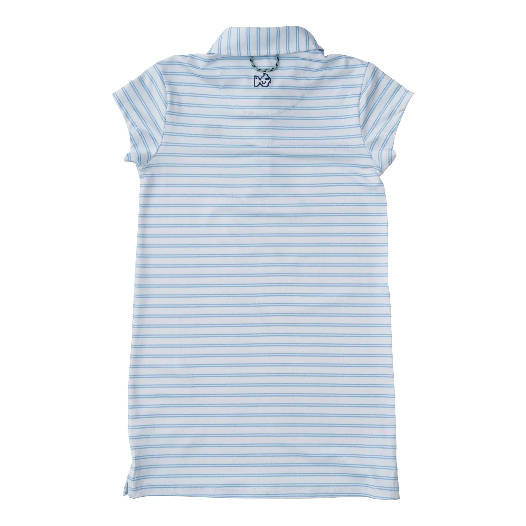 Pro Performance Polo Dress in Blue and White Stripe