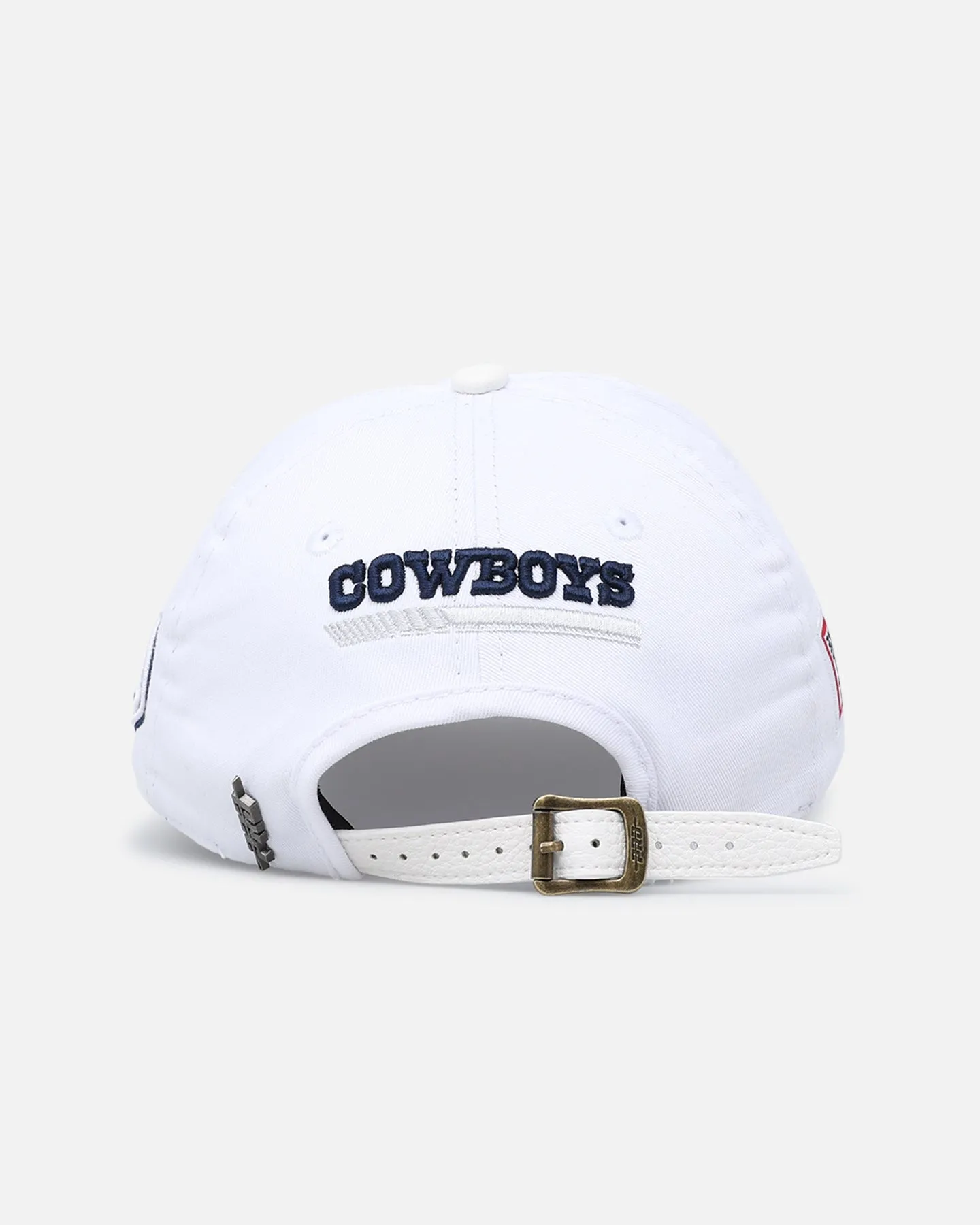 Dallas Cowboys Fast Lane Logo White Strapback Dad Hat