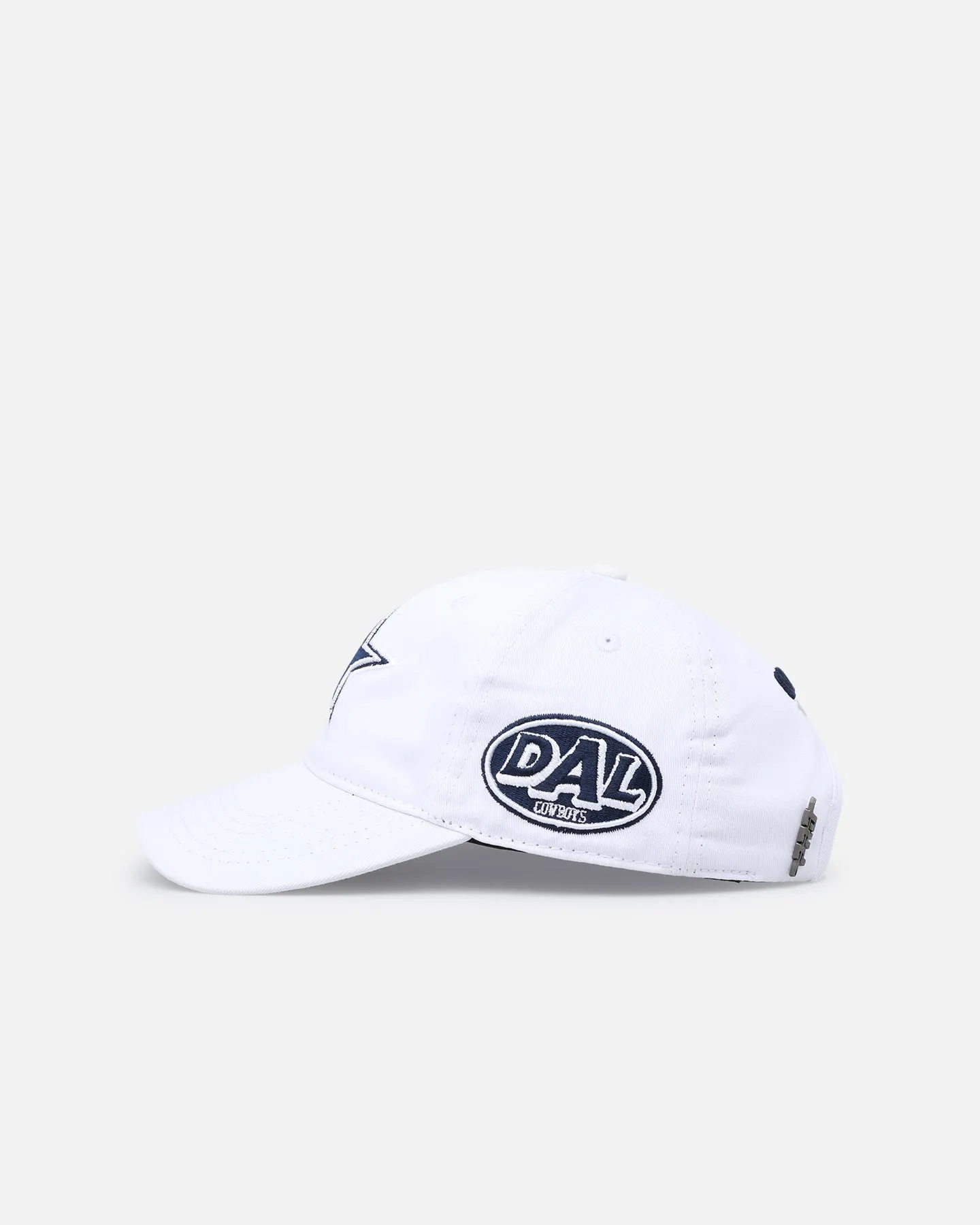 Dallas Cowboys Fast Lane Logo White Strapback Dad Hat