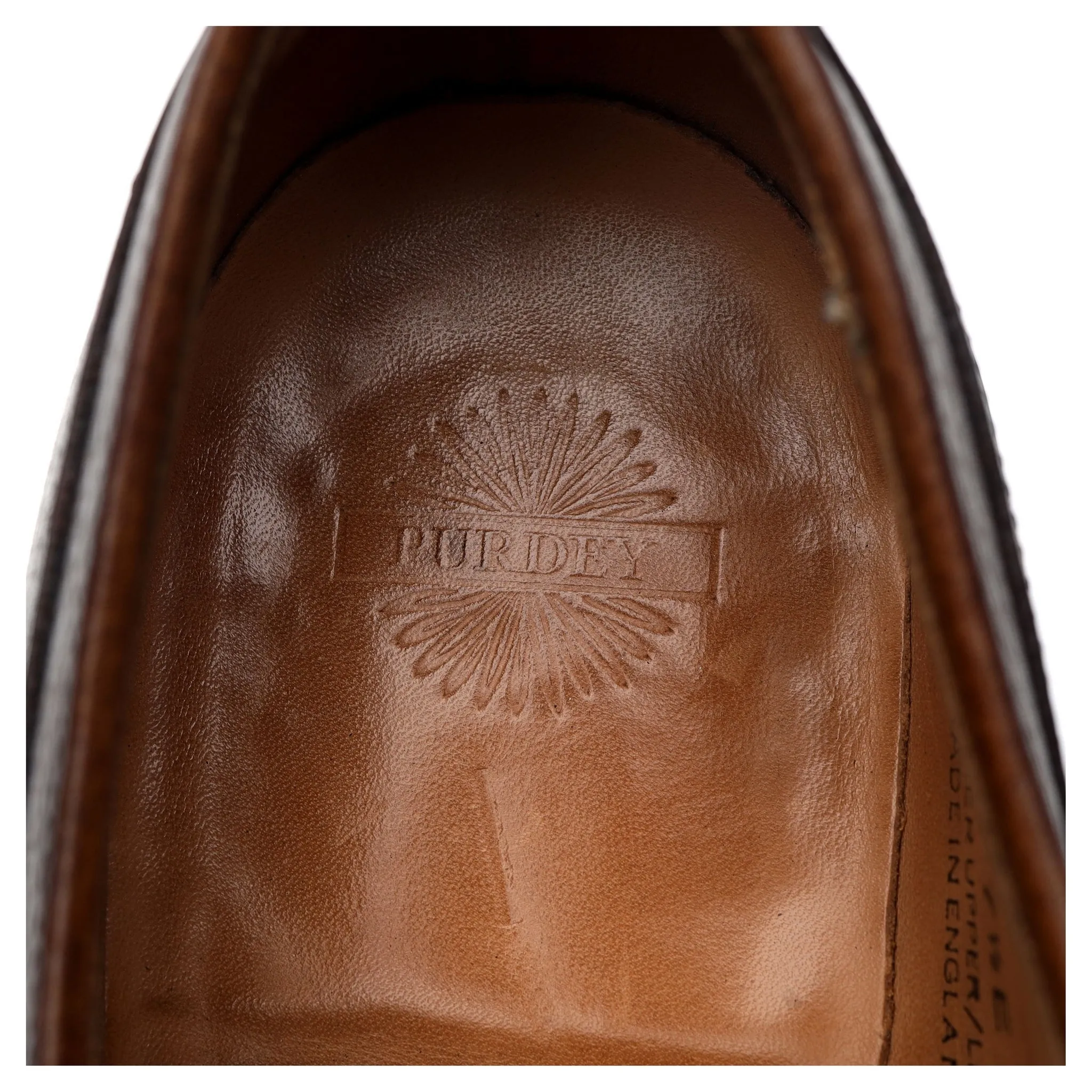 Purdey Dark Brown Leather Derby UK 7.5 E