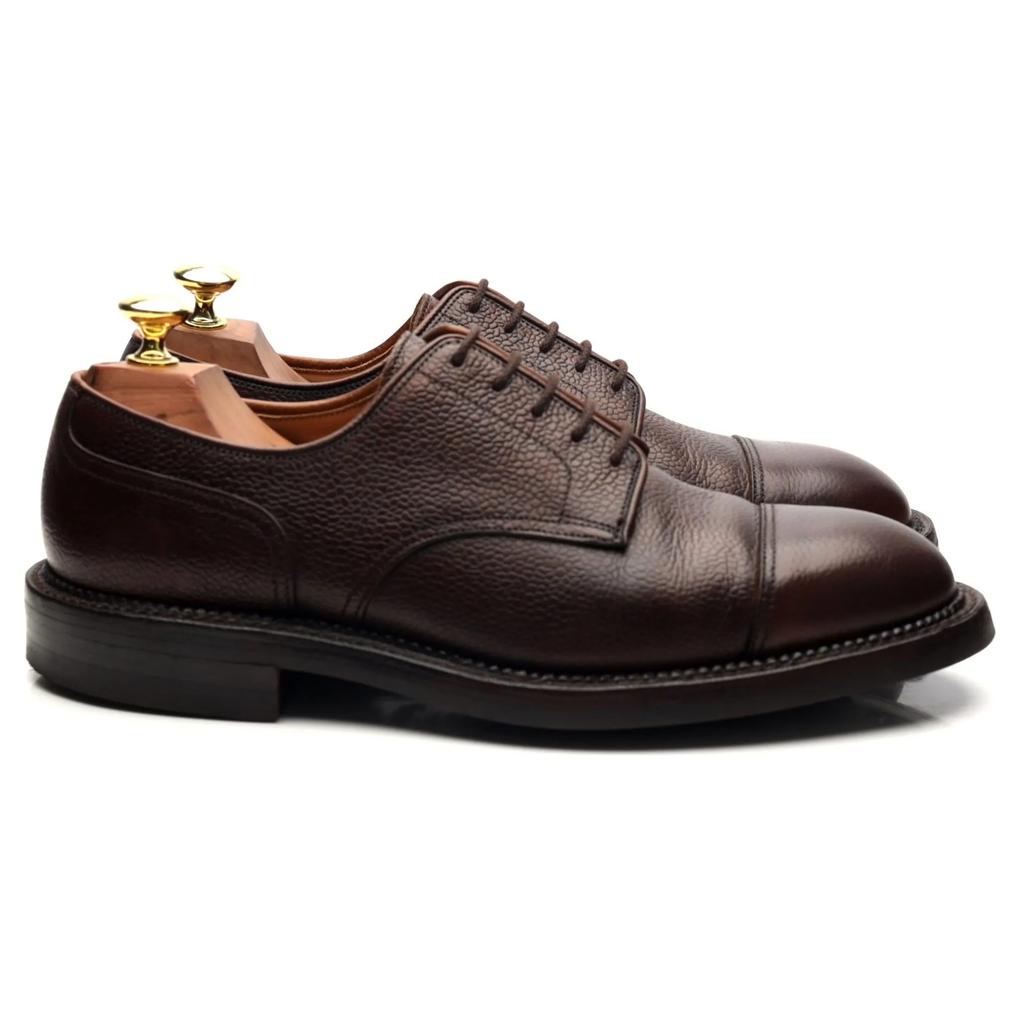 Purdey Dark Brown Leather Derby UK 7.5 E