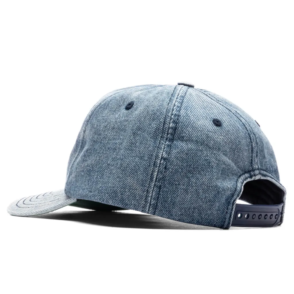 R Logo Light Denim Hat - Blue