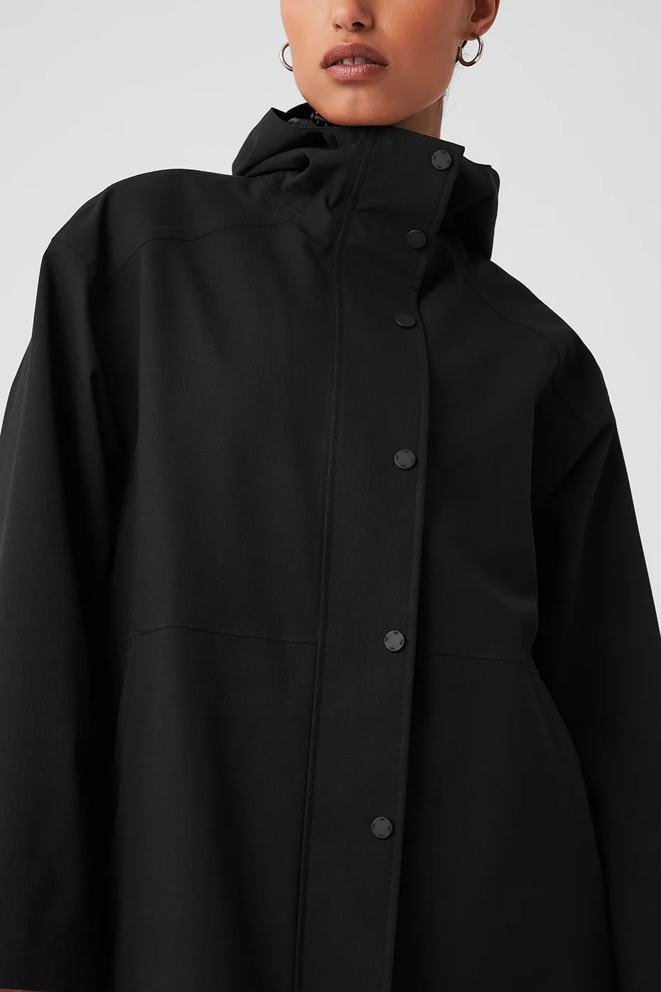 Rain Or Shine Long Coat - Black