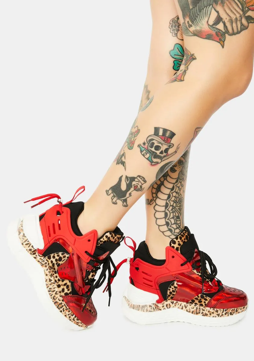 Red Raisin 3 Chunky Wedge Sneakers-