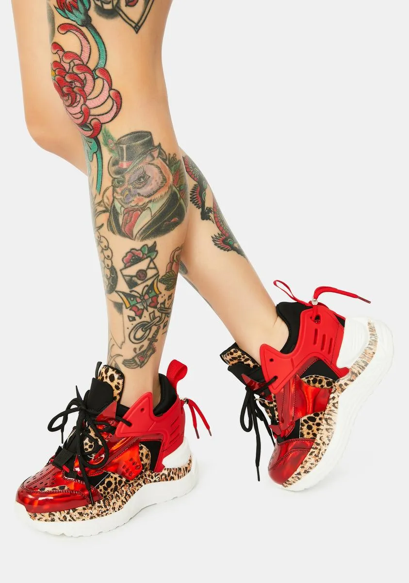 Red Raisin 3 Chunky Wedge Sneakers-