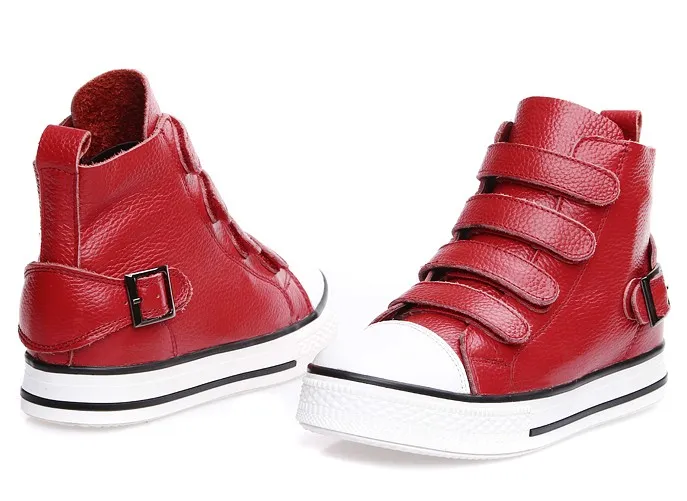 Red Velcro High Top Women's Sneaker Loafers