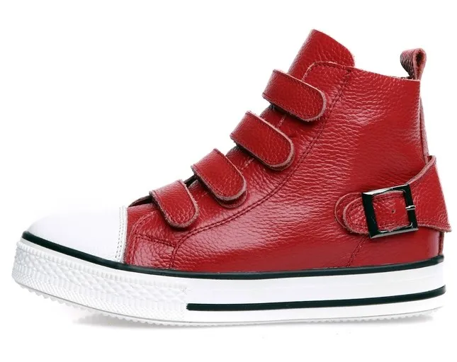 Red Velcro High Top Women's Sneaker Loafers