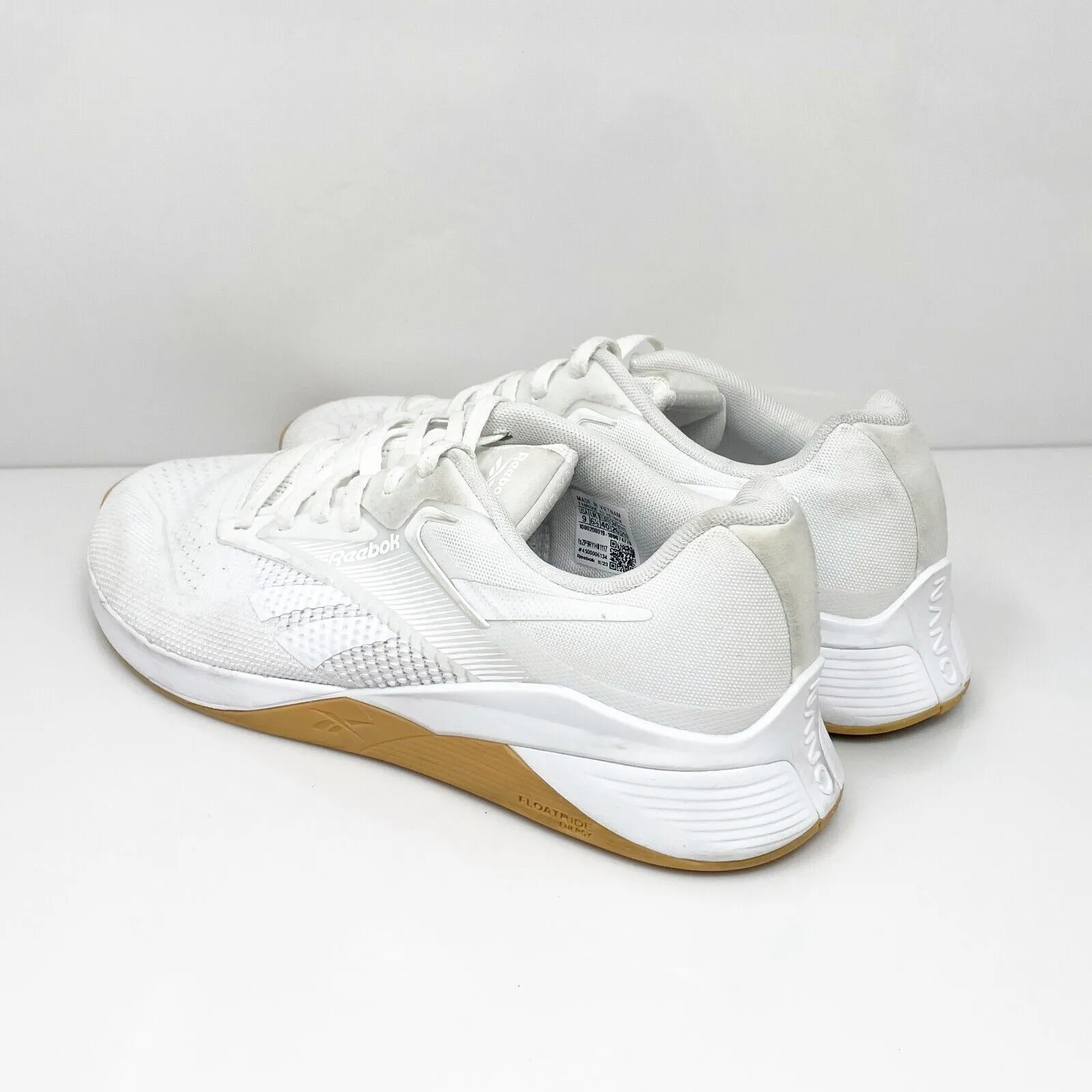 Reebok Womens Nano X4 100074779 White Running Shoes Sneakers Size 9