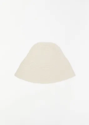 Rib Bell Hat — Raw White