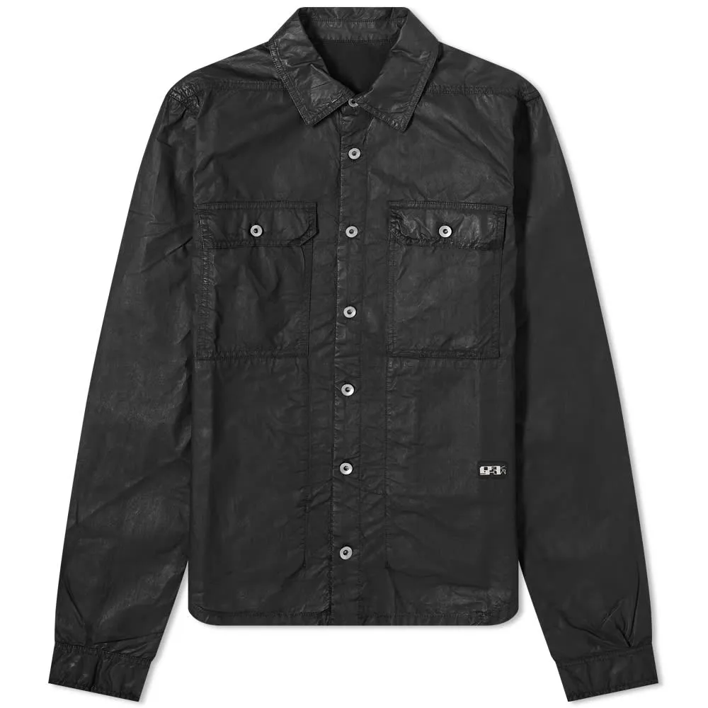 Rick Owens DRKSHDW Waxed Shirt JacketBlack