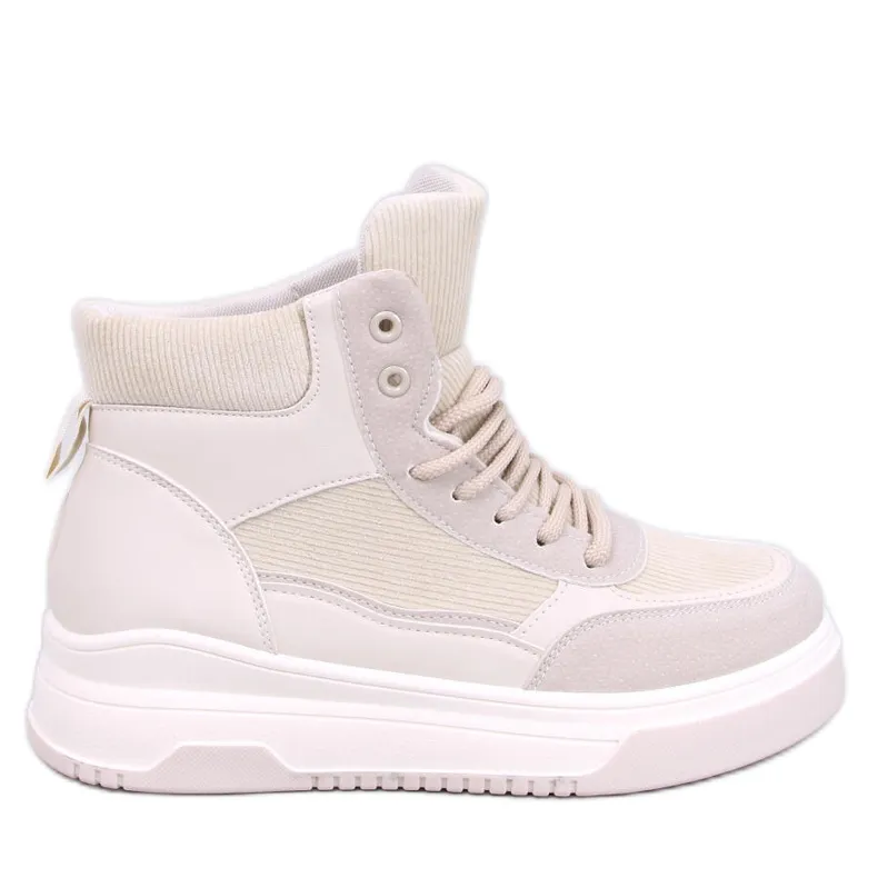 Riess Beige high-top sneakers