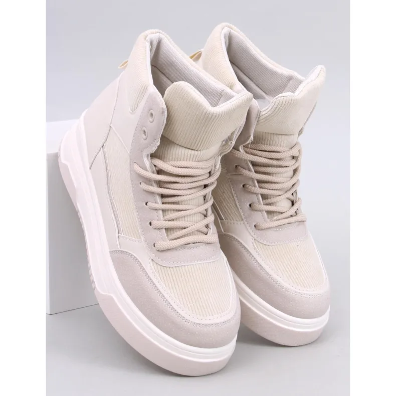 Riess Beige high-top sneakers