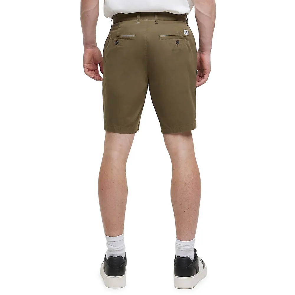 River Island Flat-Front Chino Shorts