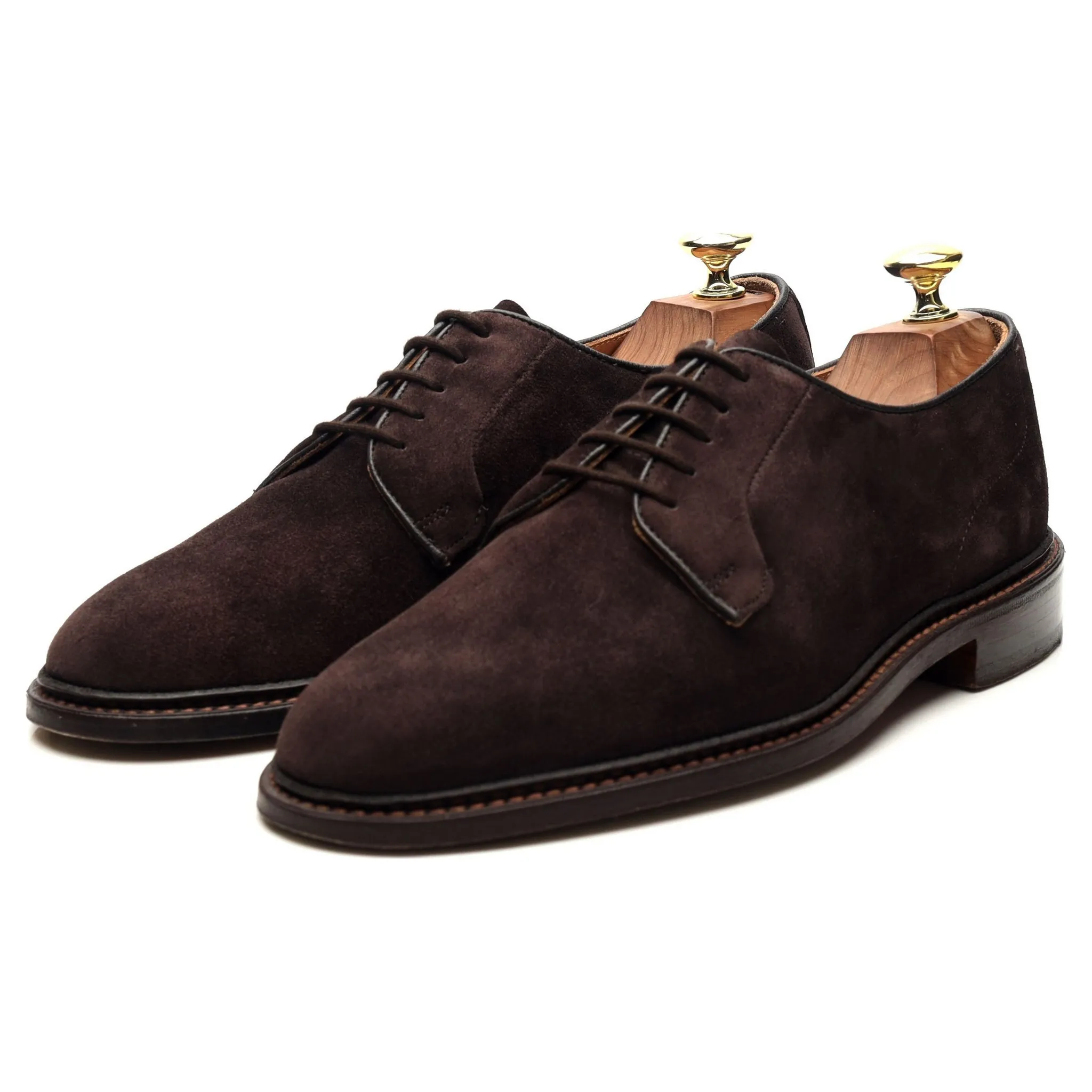 'Robert' Dark Brown Suede Derby UK 7