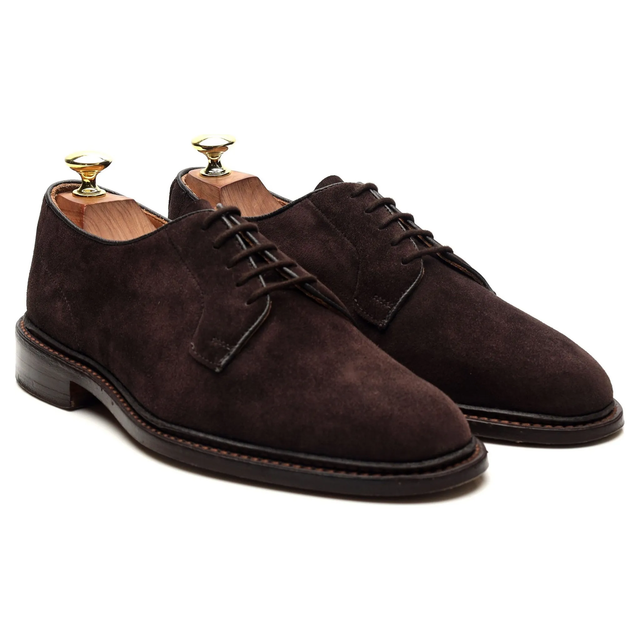 'Robert' Dark Brown Suede Derby UK 7