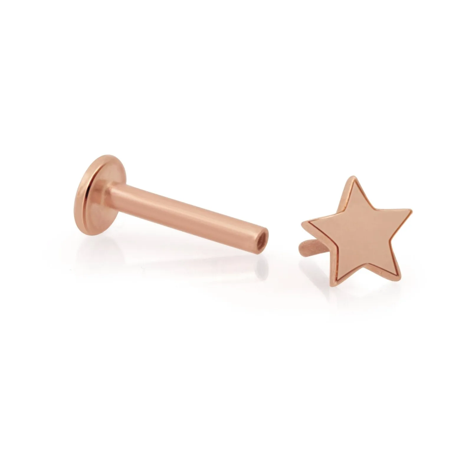 Rose Gold Star Flat Back Stud - Best Price & Free Shipping