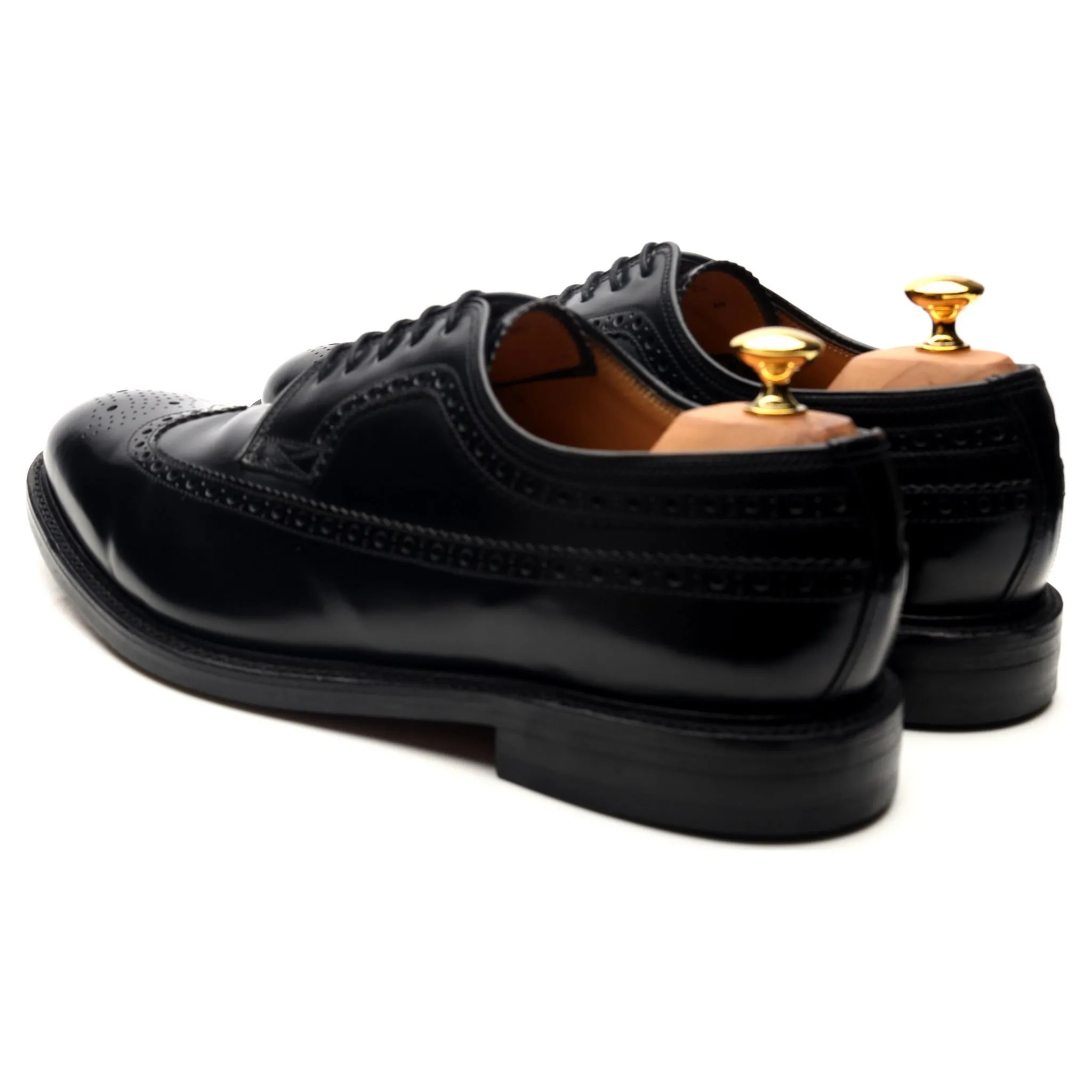 'Royal Brogue' Black Leather Derby UK 12