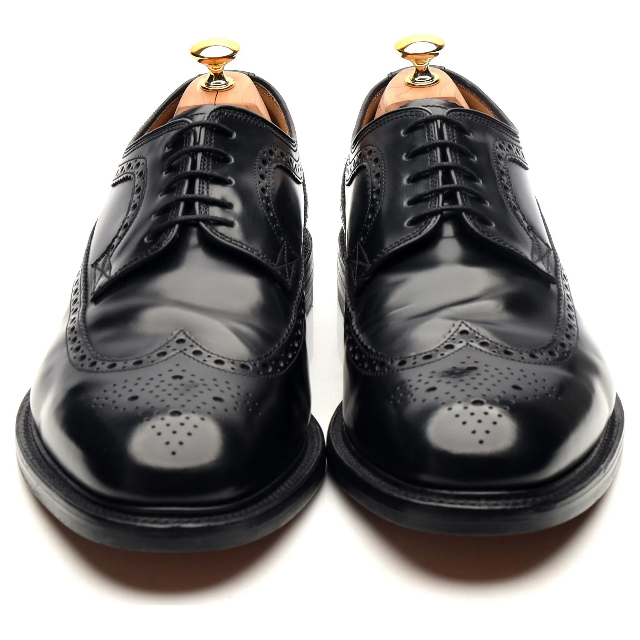 'Royal Brogue' Black Leather Derby UK 12