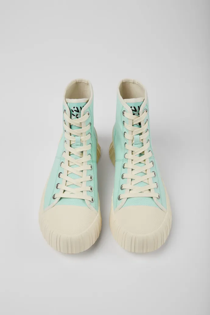 Roz Light green recycled cotton sneakers