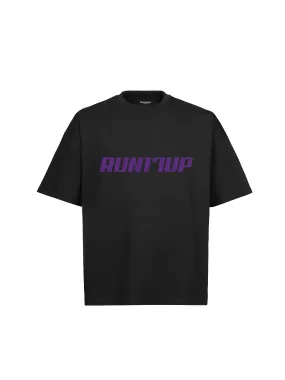 17 RunUp Purple Logo Black Tee