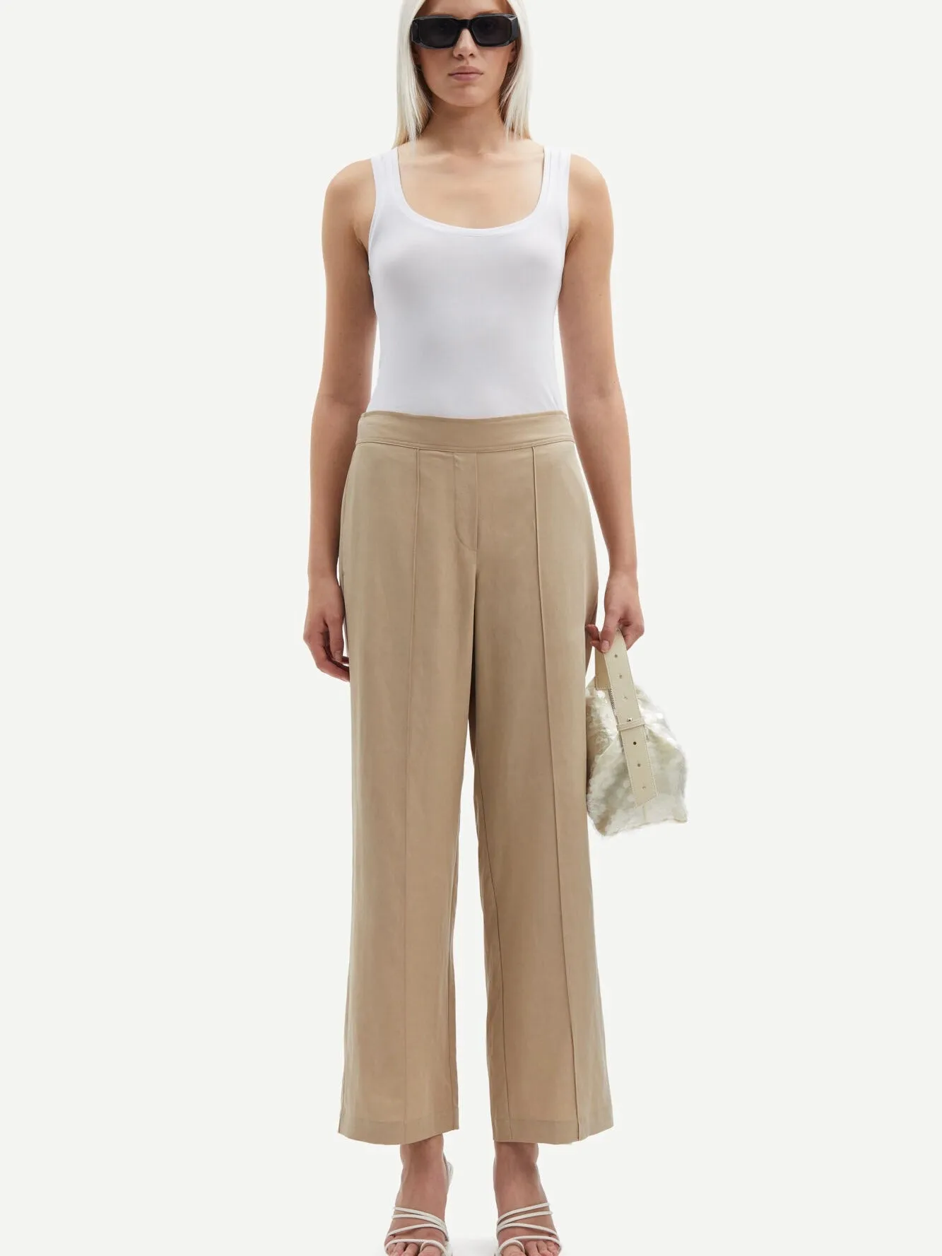 Sacs of Ashbourne   Samsoe Samsoe Sahani Trousers- Chinchilla