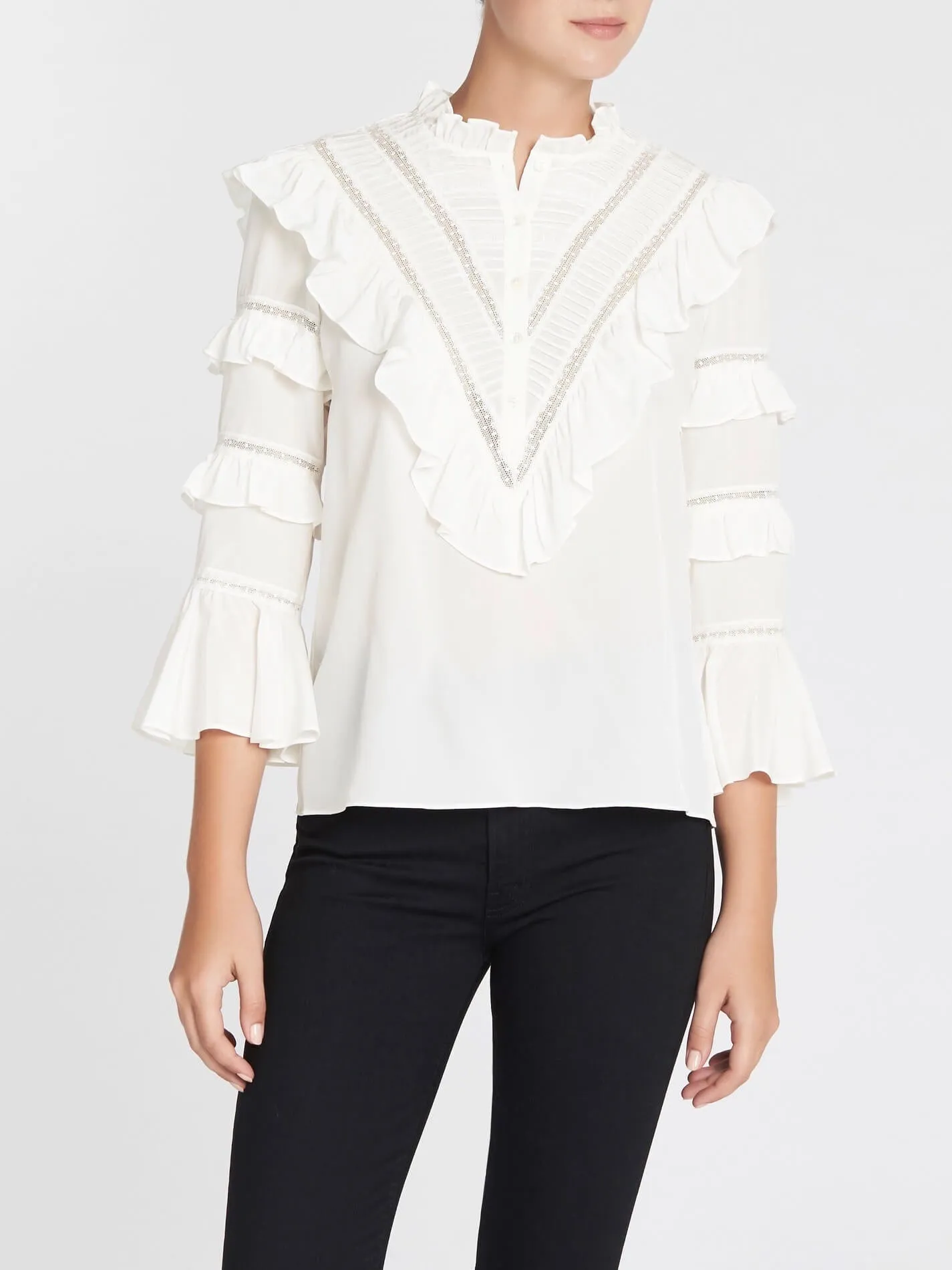 Satin And Lace Blouse