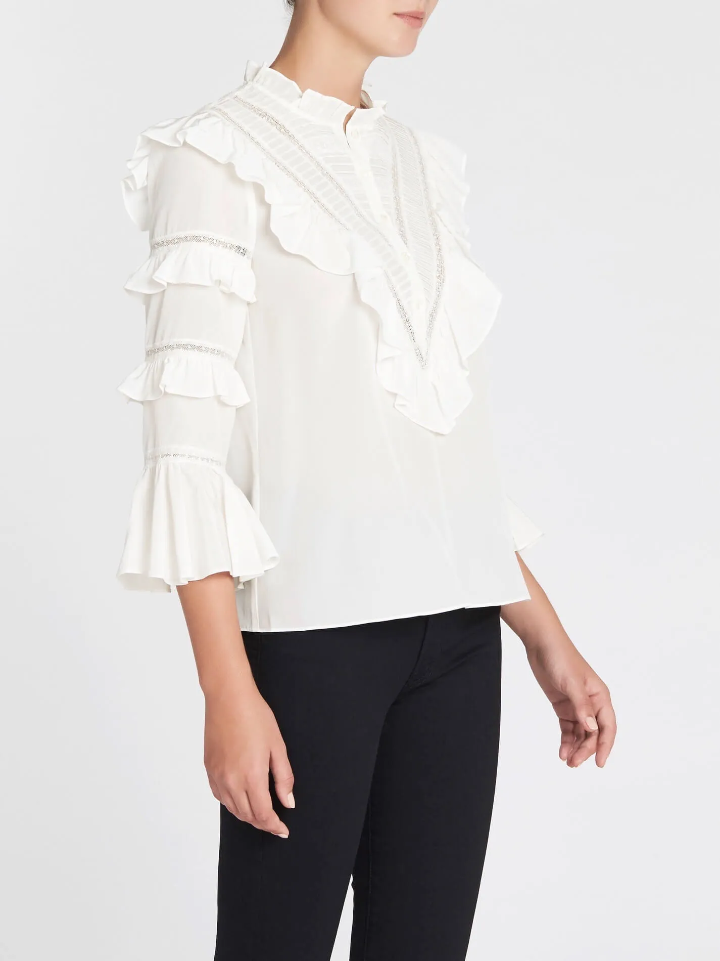 Satin And Lace Blouse