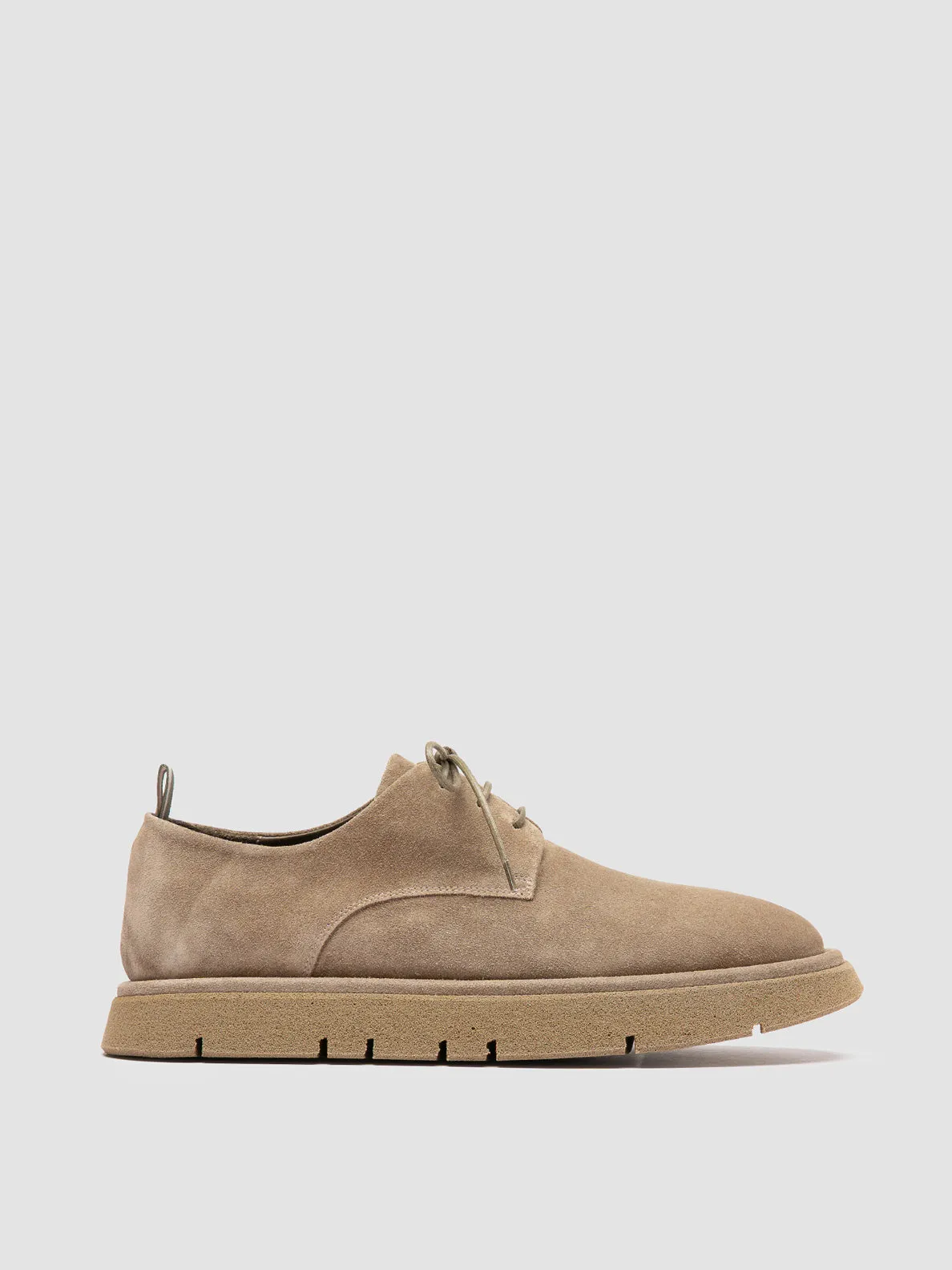 SATURNINE 001 - Taupe Suede Derby Shoes