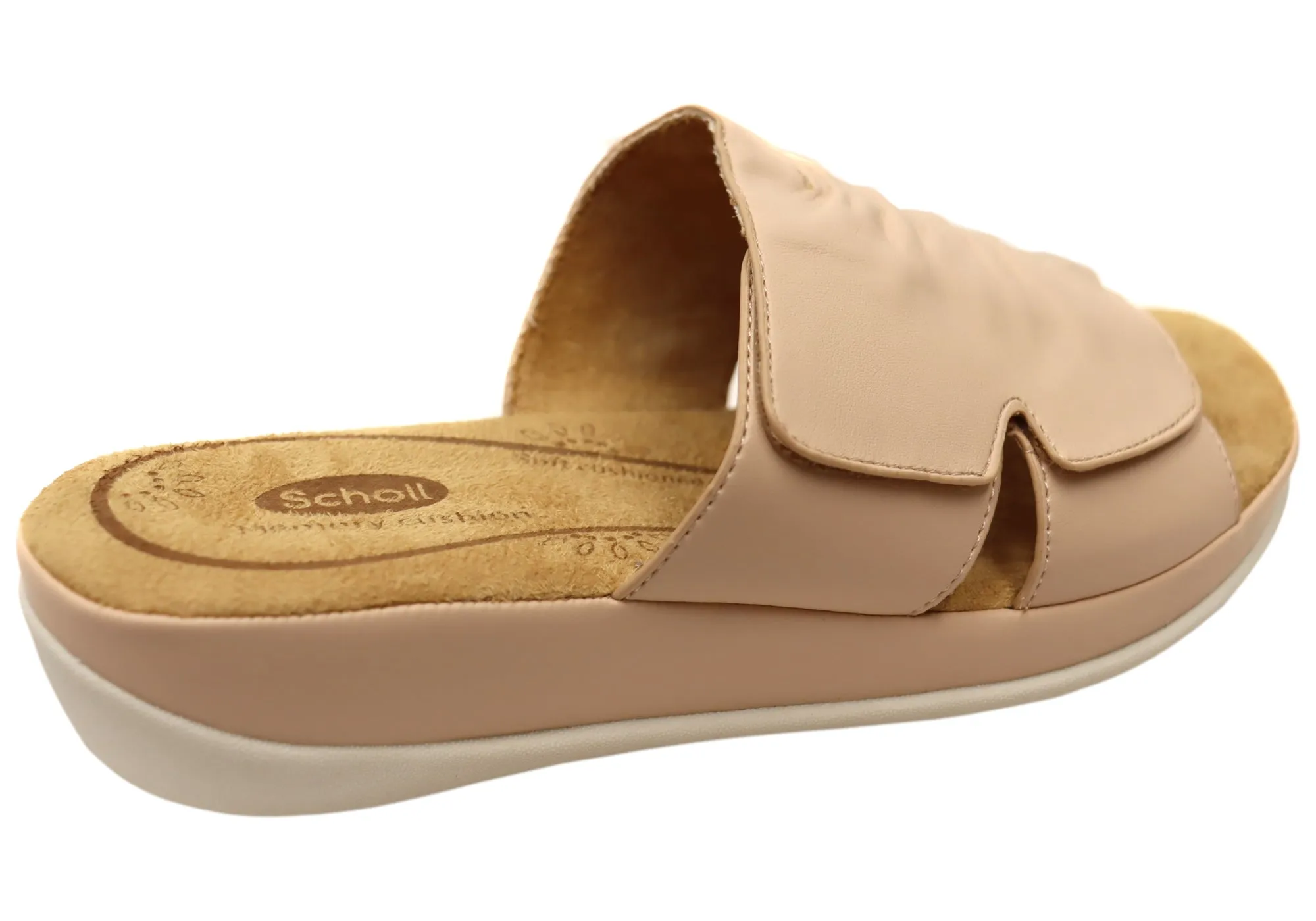 Scholl Orthaheel Cora Womens Comfortable Memory Foam Slide Sandals