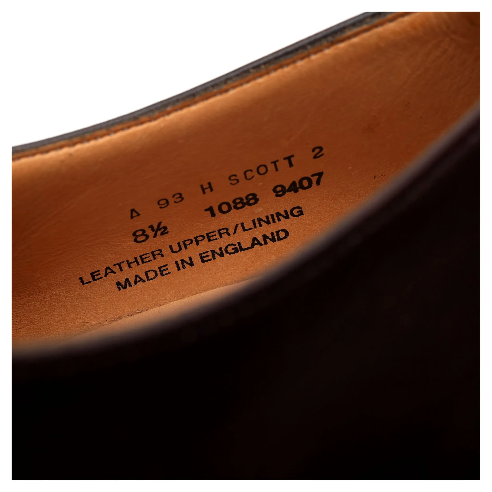 'Scott 2' Dark Brown Leather Derby UK 8.5 H