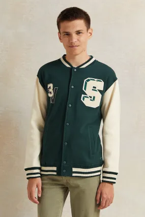 Senior Boys Green Baseball Sweatshirt