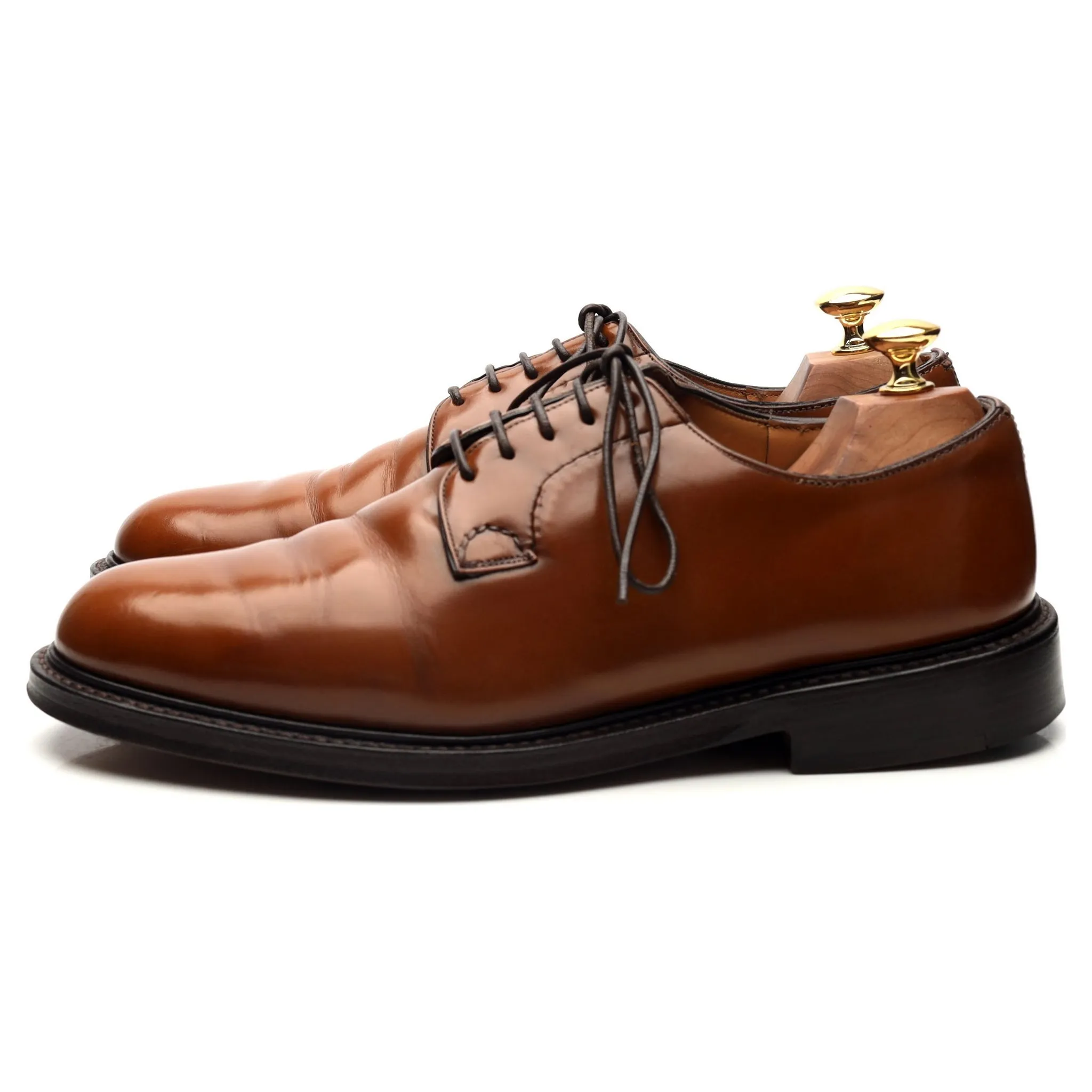 'Shannon' Tan Brown Leather Derby UK 8 G