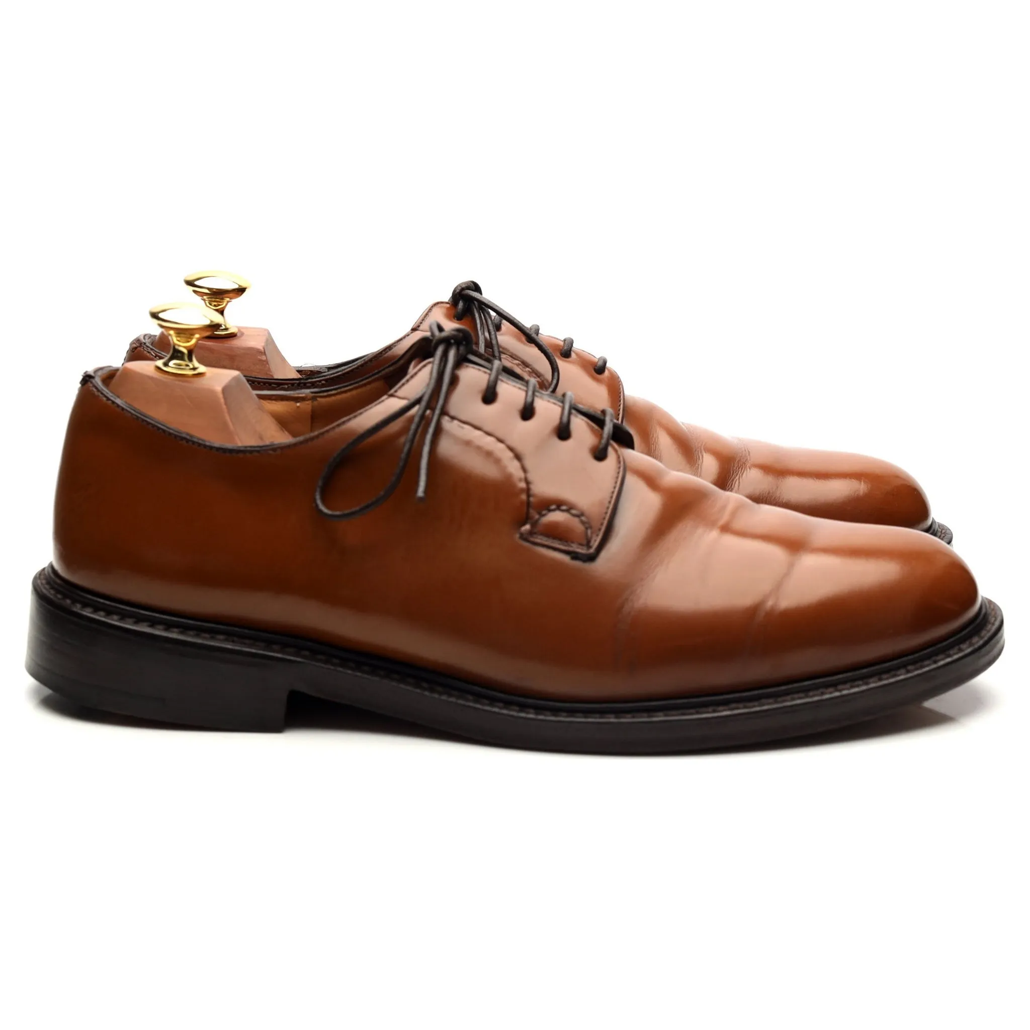 'Shannon' Tan Brown Leather Derby UK 8 G