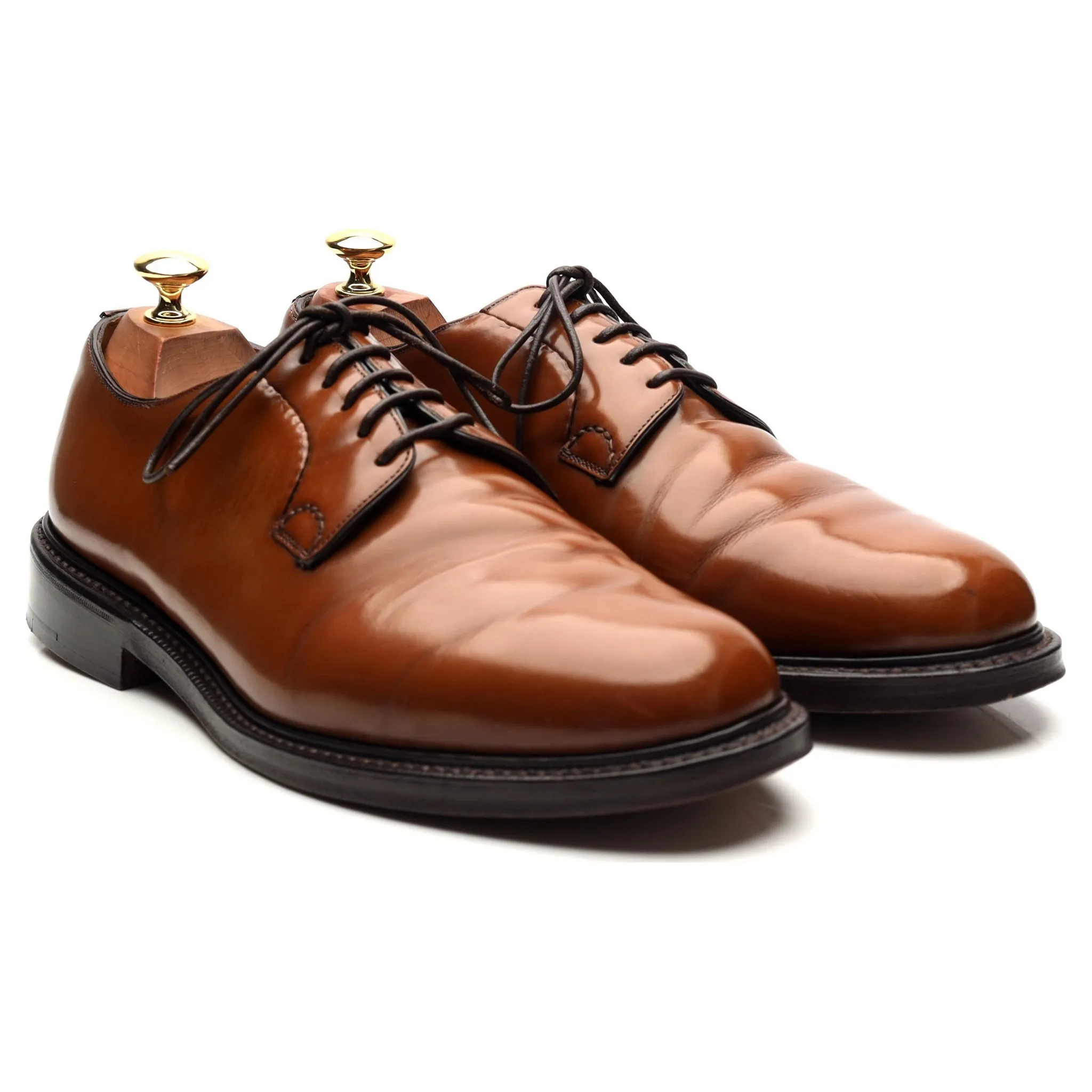 'Shannon' Tan Brown Leather Derby UK 8 G