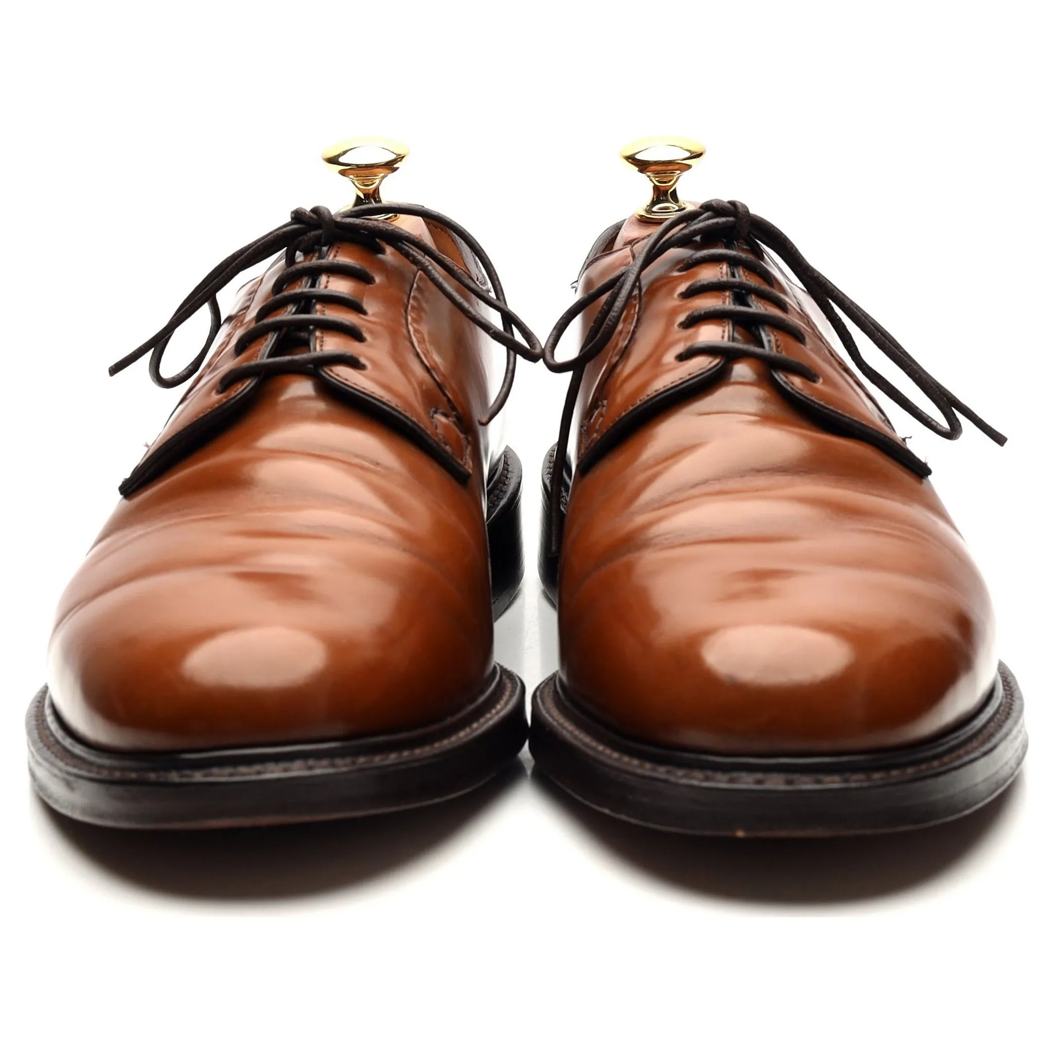 'Shannon' Tan Brown Leather Derby UK 8 G